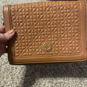Tory Burch Tan Quilted Crossbody Bag